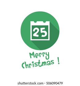 christmas icon. calendar