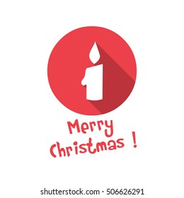 christmas icon. candle
