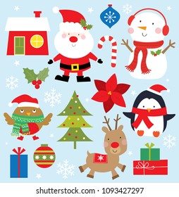 christmas icon collection design