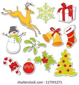 Christmas icon collection. New Year vector objects set