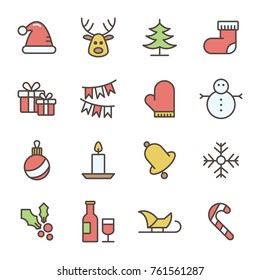 Christmas icon collection - vector illustration