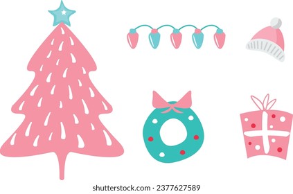 Colección de iconos de Navidad. Imagen del vector
