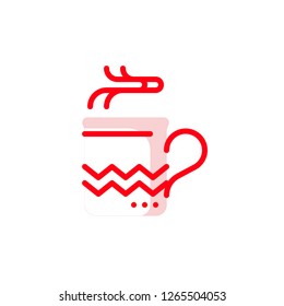 Christmas icon. Christmas cup icon.