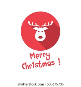 christmas icon. deer head