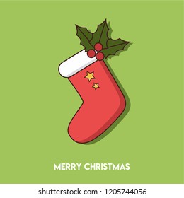 Christmas icon design. Christmas sock.