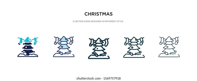 christmas icon in different style vector illustration. two colored and black christmas vector icons designed in filled, outline, line and stroke style can be used for web, mobile, ui