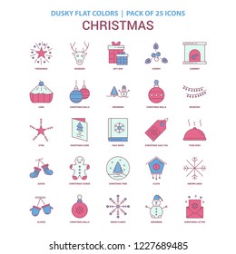 Christmas icon Dusky Flat color - Vintage 25 Icon Pack