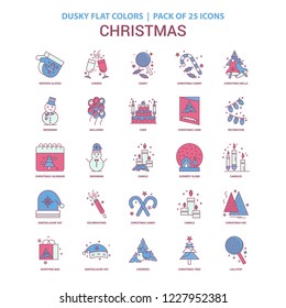 Christmas icon Dusky Flat color - Vintage 25 Icon Pack