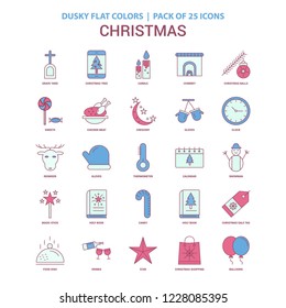 Christmas icon Dusky Flat color - Vintage 25 Icon Pack