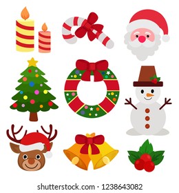 christmas icon element set