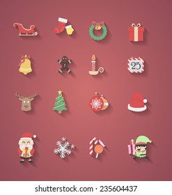 Christmas icon flat design