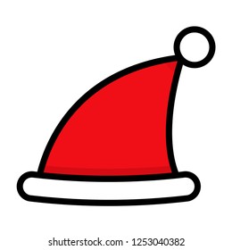 Christmas icon. flat icons, hat. Vector illustration