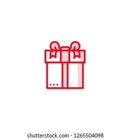 Christmas icon. Christmas gift icon. Present icon.