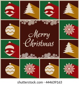 Christmas Icon Greeting Card Design