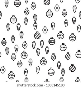 Christmas icon greeting vector seamless pattern border. Christmas New Year celebration party dinner eve. For greeting cards, social media, sale advertising. Snowflakes, balls, candies, food, gift box.