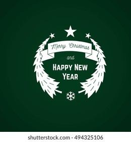 Christmas icon. Happy new year 2017 theme, vector illustration