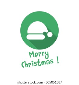 christmas icon. hat santa