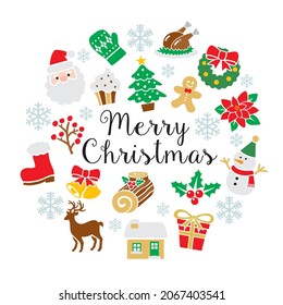 Christmas icon and illustration material collection