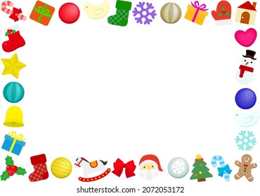 marco cuadrado de ilustración de icono de Navidad 