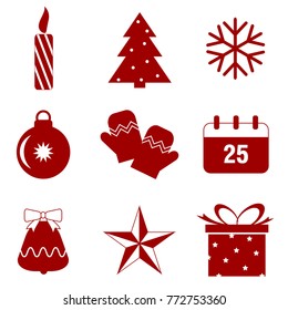 Christmas icon isolated on white background. Vector illustration