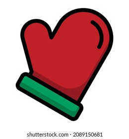 christmas icon lineal color vector art illustration