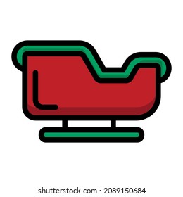 christmas icon lineal color vector art illustration