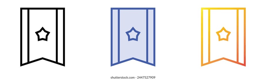christmas icon. Linear, Blue Fill and Gradient Style Design Isolated On White Background