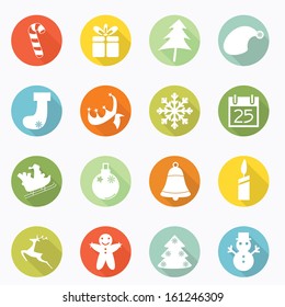 Christmas icon long shadow design