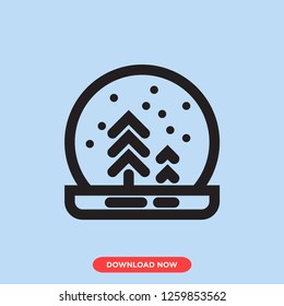 Christmas icon modern vector style. Snow tree icon for web and app. Snow new year winter icon concept.