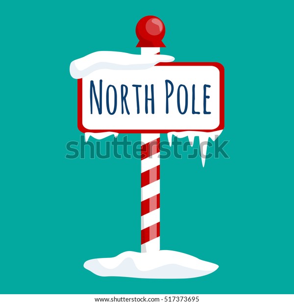 Christmas Icon North Pole Sign Snow Stock Vector (Royalty Free ...