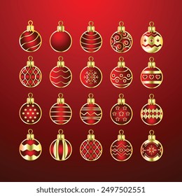 christmas icon pack element vector