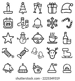 Christmas Icon Pack for Christmas Party or New Year Event