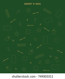 christmas icon pattern. winter. card design templates