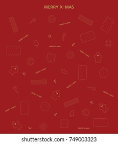 christmas icon pattern. winter. card design templates