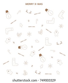 christmas icon pattern. winter. card design templates