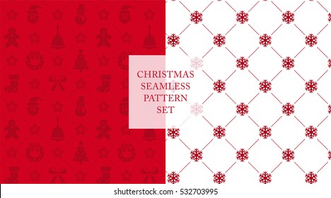 Christmas icon seamless pattern