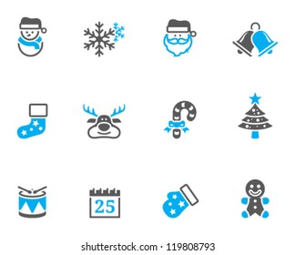 Christmas icon series in duo tone color style