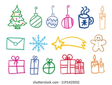 Christmas icon set