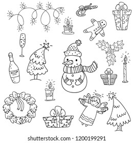 christmas icon set