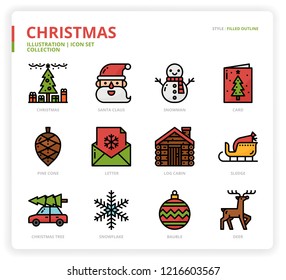 Christmas icon set 
