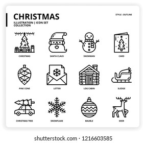 Christmas icon set 