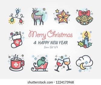 Christmas icon set