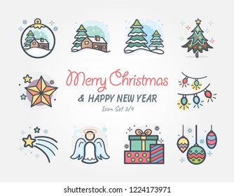 Christmas icon set