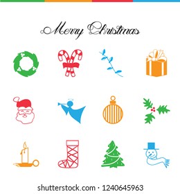 Christmas Icon Set. 