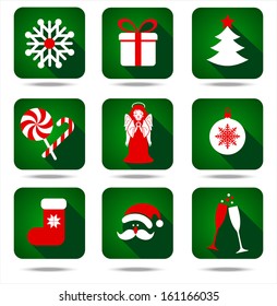 Christmas icon set.