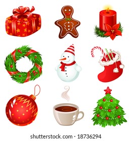 christmas icon set