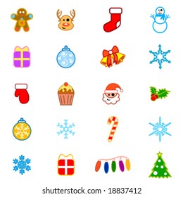 christmas icon set