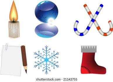 Christmas icon set.
