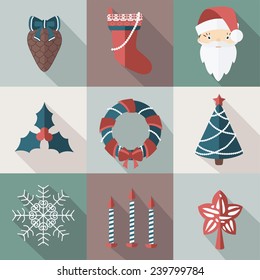 Christmas icon set