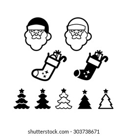 Christmas icon set